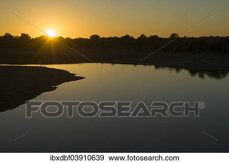 "Sunset, river, Kruger National Park, South Africa, Africa" View Large Photo Image Stock Photo - "Sunset, river, Kruger National Park, South Africa, Africa". Fotosearch