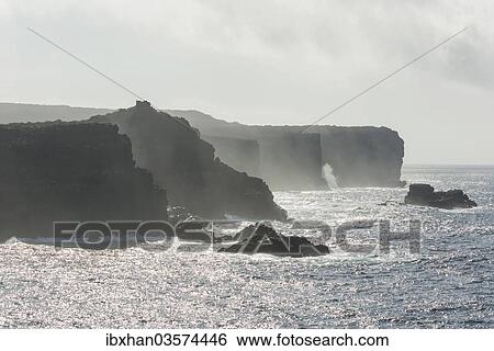 "Surf with cliffs, Espanola Island, Galapagos Islands, Ecuador, South America" View Large Photo Image Stock Photograph - "Surf with cliffs, Espanola Island, Galapagos Islands, Ecuador, South America". Fotosearch