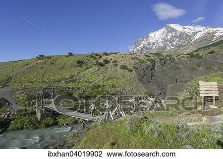 "Suspension Bridge and Monte Almirante Nieto, Torres del Paine National Park, Magallanes y la Antartica Chilena Region, Chile, South America" View Large Photo Image Stock Image - "Suspension Bridge and Monte Almirante Nieto, Torres del Paine National Park, Magallanes y la Antartica Chilena Region, Chile, South America". Fotosearch
