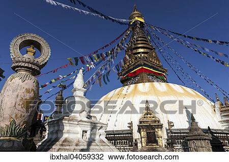 "Swayambhunath Stupa, prayer flags, Kathmandu, UNESCO World Heritage Site, Nepal, Asia" View Large Photo Image Stock Image - "Swayambhunath Stupa, prayer flags, Kathmandu, UNESCO World Heritage Site, Nepal, Asia". Fotosearch