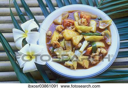 Stock Image - "Sweet and sour prawns, Thailand, Asia". Fotosearch