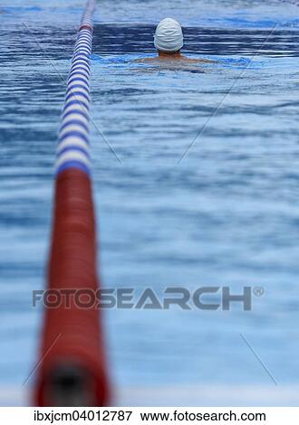 Stock Photo - "Swimmer, outdoor pool, Germany, Europe". Fotosearch