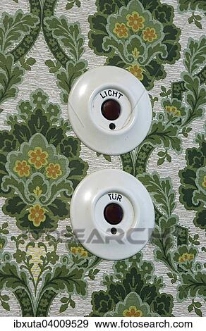 "Switches for light and door, interior of a house from the 1950s, North Rhine-Westphalia, Germany, Europe" View Large Photo Image Stock Photo - "Switches for light and door, interior of a house from the 1950s, North Rhine-Westphalia, Germany, Europe". Fotosearch