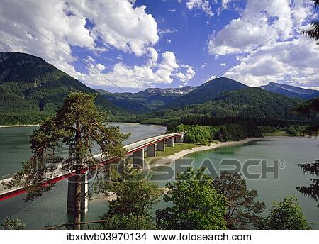 "Sylvenstein Dam in front of the Karwendel Range, Upper Bavaria, Bavaria, Germany, Europe" View Large Photo Image Picture - "Sylvenstein Dam in front of the Karwendel Range, Upper Bavaria, Bavaria, Germany, Europe". Fotosearch