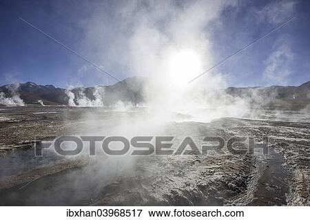 "Tatio Geysers, San Pedro de Atacama, Antofagasta Region, Chile, South America" View Large Photo Image Stock Photo - "Tatio Geysers, San Pedro de Atacama, Antofagasta Region, Chile, South America". Fotosearch
