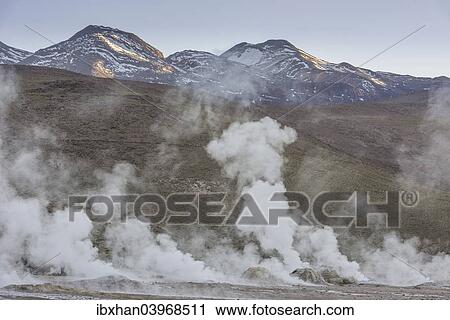 "Tatio geysers, steam sources, San Pedro de Atacama, Antofagasta Region, Chile, South America" View Large Photo Image Stock Image - "Tatio geysers, steam sources, San Pedro de Atacama, Antofagasta Region, Chile, South America". Fotosearch