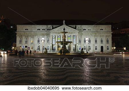 "Teatro Nacional Dona Maria II., Rossio Square, Praca do Dom Pedro IV., Lisbon, Portugal, Europe" View Large Photo Image Stock Photography - "Teatro Nacional Dona Maria II., Rossio Square, Praca do Dom Pedro IV., Lisbon, Portugal, Europe". Fotosearch