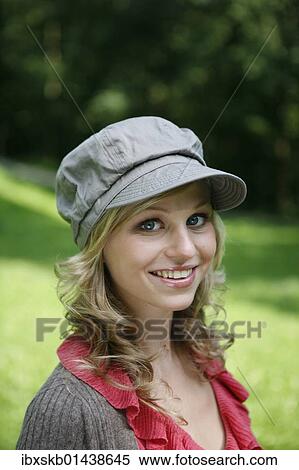Stock Photography - "Teenage girl in the park, portrait". Fotosearch