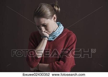 Teenage girl with a thoughtful expression View Large Photo Image Stock Image - Teenage girl with a thoughtful expression. Fotosearch