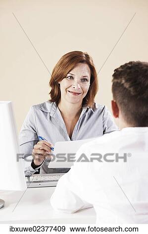 Teenager at a job interview View Large Photo Image Stock Photo - Teenager at a job interview. Fotosearch