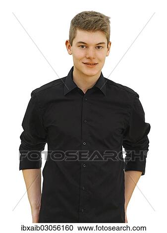 Teenager wearing a black shirt View Large Photo Image Stock Image - Teenager wearing a black shirt. Fotosearch