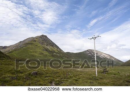 "Telegraph pole and cables with Belig and Glas Bheinn Mhor at the back, Strathaird, Isle of Skye, Scotland, United Kingdom, Europe" View Large Photo Image Stock Photo - "Telegraph pole and cables with Belig and Glas Bheinn Mhor at the back, Strathaird, Isle of Skye, Scotland, United Kingdom, Europe". Fotosearch
