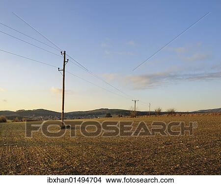 "Telegraph poles and field, Lower Austria, Austria, Europe" View Large Photo Image Picture - "Telegraph poles and field, Lower Austria, Austria, Europe". Fotosearch
