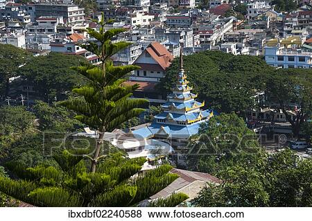 "Temple complex with views of Mae Sai, the northernmost town of Thailand, Northern Thailand, Thailand, Asia" View Large Photo Image Stock Photo - "Temple complex with views of Mae Sai, the northernmost town of Thailand, Northern Thailand, Thailand, Asia". Fotosearch