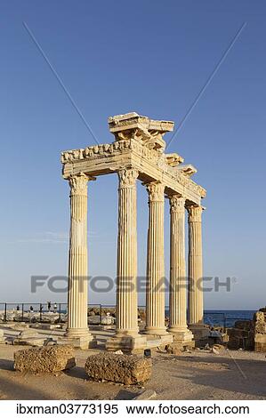 "Temple of Apollo, ancient city of Side, Pamphylia, Antalya Province, Turkey, Asia" View Large Photo Image Stock Photography - "Temple of Apollo, ancient city of Side, Pamphylia, Antalya Province, Turkey, Asia". Fotosearch