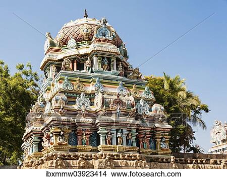 Picture - "Temple, Srirangam temple complex, Tiruchirappalli, Tamil Nadu, India, Asia". Fotosearch