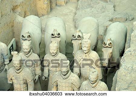 "Terracotta Army, Hall 1, Mausoleum of the First Qin Emperor, Xi'an, Shaanxi Province, China, Asia" View Large Photo Image Stock Image - "Terracotta Army, Hall 1, Mausoleum of the First Qin Emperor, Xi'an, Shaanxi Province, China, Asia". Fotosearch