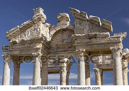 "Tetrapylon in the ancient city of Aphrodisias, current city of Geyre, Turkey, Asia" View Large Photo Image Stock Image - "Tetrapylon in the ancient city of Aphrodisias, current city of Geyre, Turkey, Asia". Fotosearch