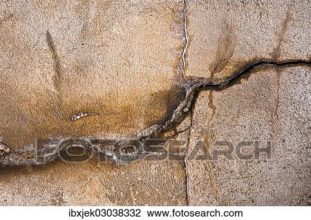 Stock Image - "Texture, plastered wall, crack". Fotosearch