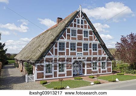"Thatched house, Guderhandviertel, Altes Land, Lower Saxony, Germany, Europe" View Large Photo Image Stock Photo - "Thatched house, Guderhandviertel, Altes Land, Lower Saxony, Germany, Europe". Fotosearch