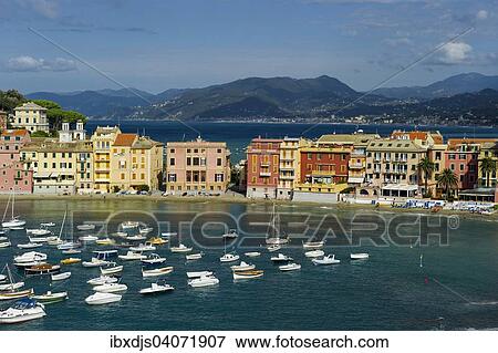 Stock Photo - "The bay of Baia del Silenzio, Sestri Levante, Province of Genoa, Liguria, Italy, Europe". Fotosearch