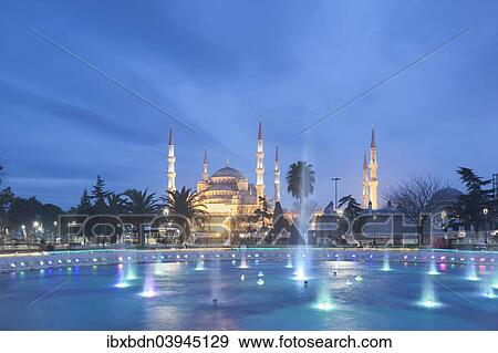 "The Blue Mosque at night, from Sultanahmet Park, Istanbul, Turkey, Asia" View Large Photo Image Stock Photo - "The Blue Mosque at night, from Sultanahmet Park, Istanbul, Turkey, Asia". Fotosearch