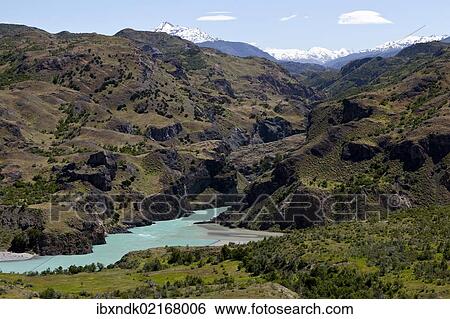"The bright blue Rio Baker glacial river on the Carretera Austral, Ruta CH7 road, Panamerican Highway, Cochrane, Region de Aysen, Patagonia, Chile, South America, America, South America" View Large Photo Image Stock Photograph - "The bright blue Rio Baker glacial river on the Carretera Austral, Ruta CH7 road, Panamerican Highway, Cochrane, Region de Aysen, Patagonia, Chile, South America, America, South America". Fotosearch