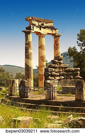"The Doric columns of the Tholos at the sanctuary of Athena Pronaia, circa 380 and 360 BC, Delphi archaeological site, Delphi, Greece, Europe" View Large Photo Image Stock Image - "The Doric columns of the Tholos at the sanctuary of Athena Pronaia, circa 380 and 360 BC, Delphi archaeological site, Delphi, Greece, Europe". Fotosearch