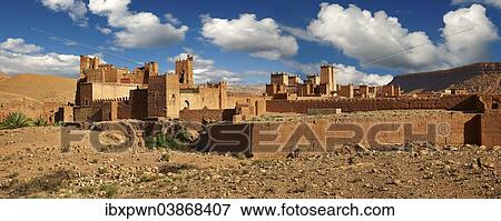 "The Glaoui Kasbah's in the Ounilla valley surrounded by the hammada stone desert in the foothills of the Altas mountains, Tamedaght, Morocco, Africa" View Large Photo Image Stock Photo - "The Glaoui Kasbah's in the Ounilla valley surrounded by the hammada stone desert in the foothills of the Altas mountains, Tamedaght, Morocco, Africa". Fotosearch