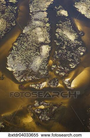 Stock Photography - "The Gomoti River with its labyrinthine channels, islands and sandbanks, aerial view, Okavango Delta, Botswana, Africa". Fotosearch