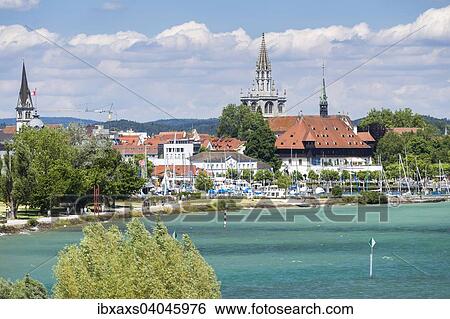 "The historic centre of Konstanz with the Konzilgebaude building, Munster Cathedral and the Church of St Stephen, Konstanz, Baden-Wurttemberg, Germany, Europe" View Large Photo Image Stock Photograph - "The historic centre of Konstanz with the Konzilgebaude building, Munster Cathedral and the Church of St Stephen, Konstanz, Baden-Wurttemberg, Germany, Europe". Fotosearch