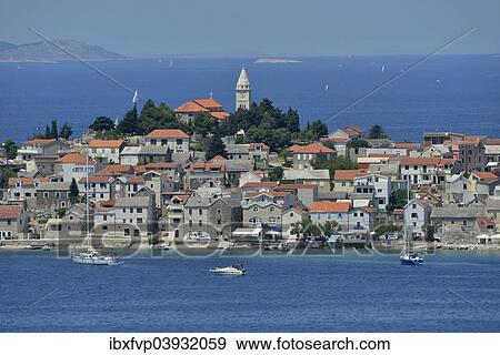 "The historic centre of Primosten, Adriatic Sea, Sibenik-Knin, Dalmatia, Croatia, Europe" View Large Photo Image Stock Photo - "The historic centre of Primosten, Adriatic Sea, Sibenik-Knin, Dalmatia, Croatia, Europe". Fotosearch