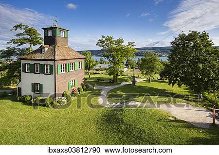Stock Image - "The Hochwart, the highest point on the island of Reichenau, Baden-Wurttemberg, Germany, Europe". Fotosearch
