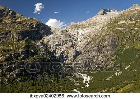 "The ice-free bed of the melted Rhone Glacier, the source of the Rhone, Gletsch, Valais, Switzerland, Europe" View Large Photo Image Stock Photograph - "The ice-free bed of the melted Rhone Glacier, the source of the Rhone, Gletsch, Valais, Switzerland, Europe". Fotosearch