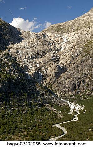 "The ice-free bed of the melted Rhone Glacier, the source of the Rhone, Gletsch, Valais, Switzerland, Europe" View Large Photo Image Stock Photography - "The ice-free bed of the melted Rhone Glacier, the source of the Rhone, Gletsch, Valais, Switzerland, Europe". Fotosearch