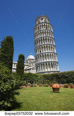 Stock Image - "The Leaning Tower of Pisa, Pisa, Tuscany, Italy, Europe". Fotosearch