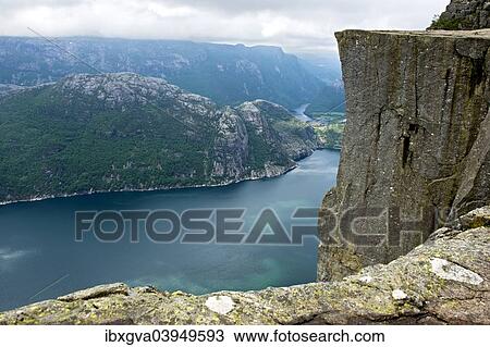 "The Lysefjord, the Pulpit Rock on the right, Rogaland, Norway, Europe" View Large Photo Image Stock Image - "The Lysefjord, the Pulpit Rock on the right, Rogaland, Norway, Europe". Fotosearch