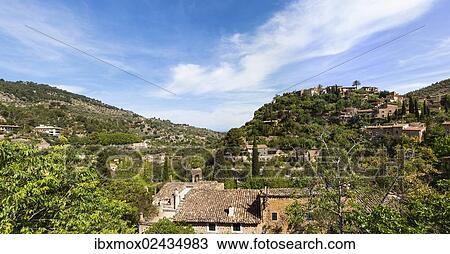 "The mountain village of Deia, Serra de Tramuntana, Northwest Coast, Mallorca, Majorca, Balearic Islands, Spain, Europe" View Large Photo Image Stock Image - "The mountain village of Deia, Serra de Tramuntana, Northwest Coast, Mallorca, Majorca, Balearic Islands, Spain, Europe". Fotosearch