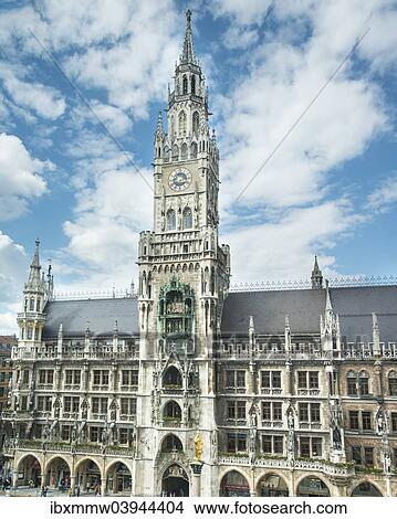 "The New Town Hall on Marienplatz, Munich, Upper Bavaria, Bavaria, Germany, Europe" View Large Photo Image Picture - "The New Town Hall on Marienplatz, Munich, Upper Bavaria, Bavaria, Germany, Europe". Fotosearch