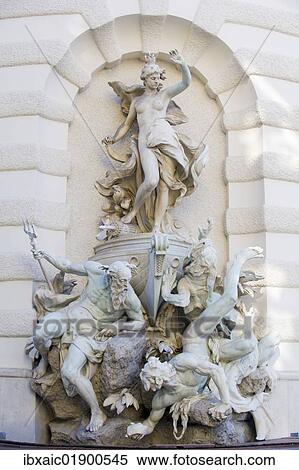 "The power on land, 1897, fountain with statues on St. Michael's Wing, Michaelerplatz, Hofburg Imperial Palace, Vienna, Austria, Europe" View Large Photo Image Stock Photography - "The power on land, 1897, fountain with statues on St. Michael's Wing, Michaelerplatz, Hofburg Imperial Palace, Vienna, Austria, Europe". Fotosearch