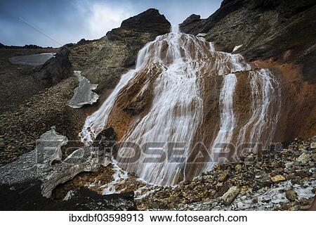 "The red waterfall Raudufoss, Highlands of Iceland, Southern Region, Iceland, Europe" View Large Photo Image Stock Image - "The red waterfall Raudufoss, Highlands of Iceland, Southern Region, Iceland, Europe". Fotosearch