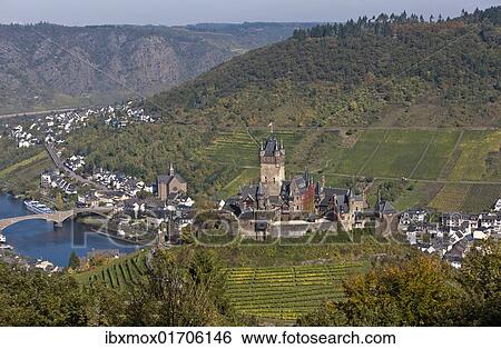 "The Reichsburg Cochem castle in Cochem on the Moselle, Rhineland-Palatinate, Germany, Europe" View Large Photo Image Stock Photograph - "The Reichsburg Cochem castle in Cochem on the Moselle, Rhineland-Palatinate, Germany, Europe". Fotosearch