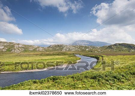 "The rich in fish Laxford river is fed by Loch Stack and flows into Loch Laxford, Sutherland, Scotland, United Kingdom, Europe" View Large Photo Image Stock Image - "The rich in fish Laxford river is fed by Loch Stack and flows into Loch Laxford, Sutherland, Scotland, United Kingdom, Europe". Fotosearch