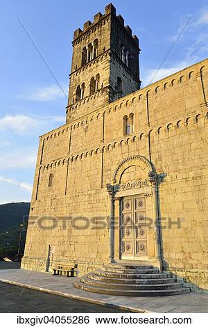 Stock Photograph - "The Romanesque Cathedral of San Cristoforo, Barga, Garfagnana, Province of Lucca, Tuscany, Italy, Europe". Fotosearch