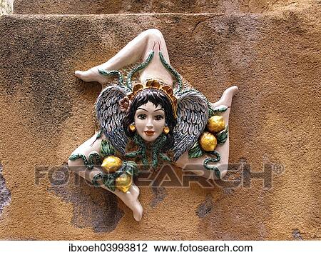 "The Sicilian coat of arms, Taormina, Sicily, Italy, Europe" View Large Photo Image Stock Image - "The Sicilian coat of arms, Taormina, Sicily, Italy, Europe". Fotosearch