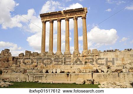 "The six remaining columns of the Temple of Jupiter, UNESCO World Heritage Site, Baalbek, Beqaa Valley, Lebanon, Middle East, Orient, Asia" View Large Photo Image Stock Image - "The six remaining columns of the Temple of Jupiter, UNESCO World Heritage Site, Baalbek, Beqaa Valley, Lebanon, Middle East, Orient, Asia". Fotosearch