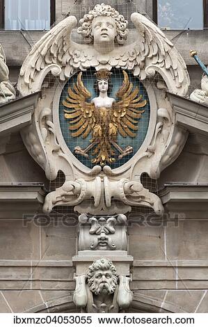 "The small town of Nuremberg coat of arms, portal of the Old Town Hall, 1616-1622, Nuremberg, Middle Franconia, Bavaria, Germany, Europe" View Large Photo Image Stock Photography - "The small town of Nuremberg coat of arms, portal of the Old Town Hall, 1616-1622, Nuremberg, Middle Franconia, Bavaria, Germany, Europe". Fotosearch