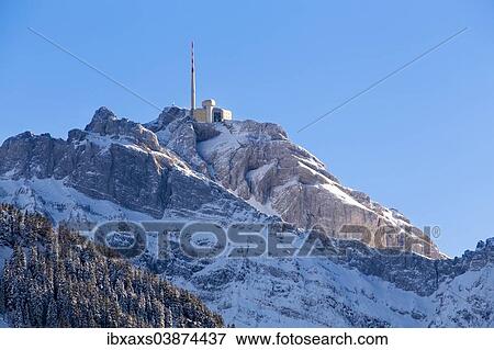 "The snow-covered summit of Mt Santis, 2502 m, with the hill station, Urnasch, Canton of Appenzell Ausserrhoden, Switzerland, Europe" View Large Photo Image Stock Photo - "The snow-covered summit of Mt Santis, 2502 m, with the hill station, Urnasch, Canton of Appenzell Ausserrhoden, Switzerland, Europe". Fotosearch