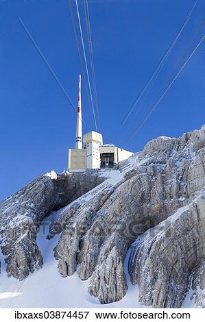Stock Photo - "The summit of Mt Santis, 2502 m, Santis, Hundwil, Canton of Appenzell Ausserrhoden, Switzerland, Europe". Fotosearch