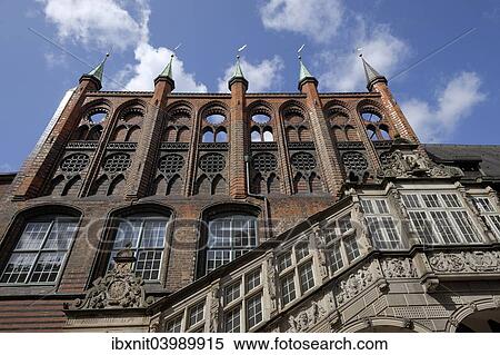 "The town hall with the Renaissance staircase, Lubeck, Schleswig-Holstein, Germany, Europe" View Large Photo Image Stock Photography - "The town hall with the Renaissance staircase, Lubeck, Schleswig-Holstein, Germany, Europe". Fotosearch